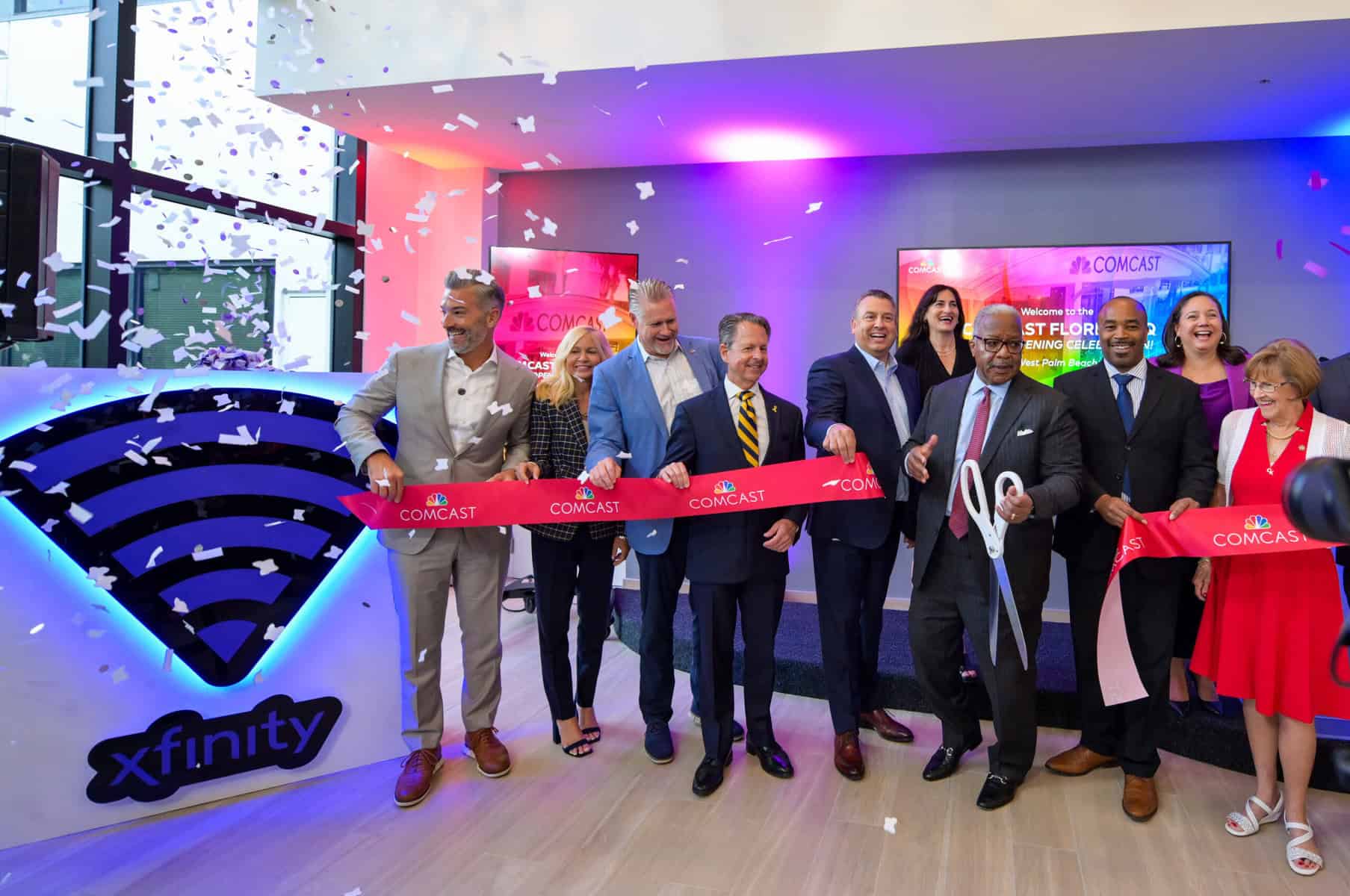 Comcast opens new WPB headquarters with community leaders and officials.
